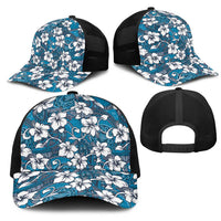 Karakarawa Bula Fiji Mesh Trucker Cap Fijian Tapa Seamless Hibiscus - Polynesian Pride
