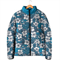 Karakarawa Bula Fiji Padded Jacket Fijian Tapa Seamless Hibiscus - Polynesian Pride