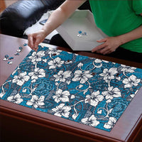 Karakarawa Bula Fiji Puzzle Fijian Tapa Seamless Hibiscus - Polynesian Pride