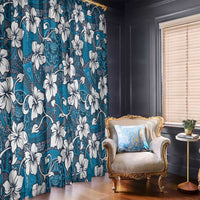 Karakarawa Bula Fiji Window Curtain Fijian Tapa Seamless Hibiscus - Polynesian Pride