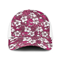 Piqi Bula Fiji Baseball Net Cap Fijian Tapa Seamless Hibiscus - Polynesian Pride