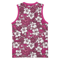 Piqi Bula Fiji Basketball Jersey Fijian Tapa Seamless Hibiscus - Polynesian Pride