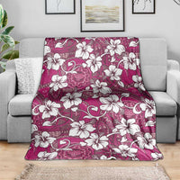 Piqi Bula Fiji Blanket Fijian Tapa Seamless Hibiscus - Polynesian Pride