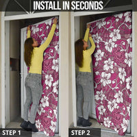 Piqi Bula Fiji Door Cover Fijian Tapa Seamless Hibiscus - Polynesian Pride