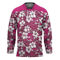 Piqi Bula Fiji Hockey Jersey Fijian Tapa Seamless Hibiscus - Polynesian Pride