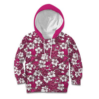 Piqi Bula Fiji Kid Hoodie Fijian Tapa Seamless Hibiscus LT14 Hoodie Pink - Polynesian Pride