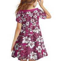Piqi Bula Fiji Kid Short Sleeve Dress Fijian Tapa Seamless Hibiscus - Polynesian Pride