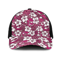 Piqi Bula Fiji Mesh Trucker Cap Fijian Tapa Seamless Hibiscus - Polynesian Pride