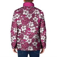 Piqi Bula Fiji Padded Jacket Fijian Tapa Seamless Hibiscus - Polynesian Pride