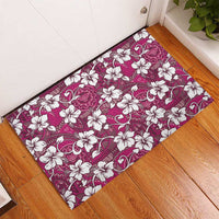 Piqi Bula Fiji Rubber Doormat Fijian Tapa Seamless Hibiscus - Polynesian Pride