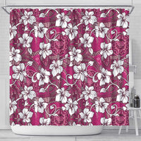 Piqi Bula Fiji Shower Curtain Fijian Tapa Seamless Hibiscus - Polynesian Pride