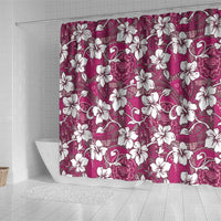 Piqi Bula Fiji Shower Curtain Fijian Tapa Seamless Hibiscus - Polynesian Pride