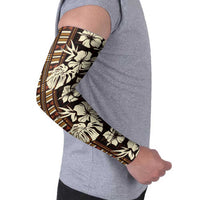 Bula Fiji Masi Arm Sleeves Tapa Tropical Hibiscus Half Stylized - Polynesian Pride
