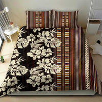 Bula Fiji Masi Bedding Set Tapa Tropical Hibiscus Half Stylized - Polynesian Pride