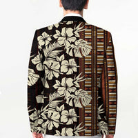 Bula Fiji Masi Blazer Tapa Tropical Hibiscus Half Stylized - Polynesian Pride