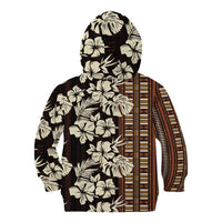 Bula Fiji Masi Kid Hoodie Tapa Tropical Hibiscus Half Stylized LT14 - Polynesian Pride