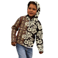Bula Fiji Masi Kid Hoodie Tapa Tropical Hibiscus Half Stylized LT14 - Polynesian Pride