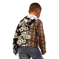 Bula Fiji Masi Kid Hoodie Tapa Tropical Hibiscus Half Stylized LT14 - Polynesian Pride