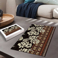 Bula Fiji Masi Puzzle Tapa Tropical Hibiscus Half Stylized - Polynesian Pride