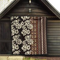 Bula Fiji Masi Quilt Tapa Tropical Hibiscus Half Stylized - Polynesian Pride