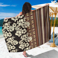 Bula Fiji Masi Sarong Tapa Tropical Hibiscus Half Stylized - Polynesian Pride
