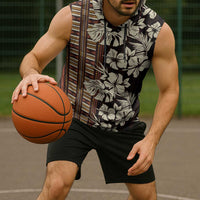 Bula Fiji Masi Sleeveless Hoodie Tapa Tropical Hibiscus Half Stylized - Polynesian Pride