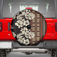 Bula Fiji Masi Spare Tire Cover Tapa Tropical Hibiscus Half Stylized - Polynesian Pride