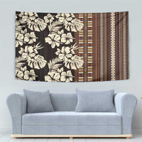 Bula Fiji Masi Tapestry Tapa Tropical Hibiscus Half Stylized - Polynesian Pride