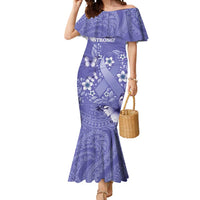 Polynesia Stomach Cancer Awareness Mermaid Dress Periwinkle Ribbon Brave Strong!