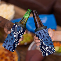 New Zealand 4 in 1 Can Cooler Tumbler Aotearoa Kowhaiwhai Mix Taniko Art - Blue LT14