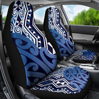 New Zealand Car Seat Cover Aotearoa Kowhaiwhai Mix Taniko Art - Blue