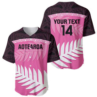 Custom New Zealand Aotearoa Cricket Baseball Jersey Go White Silver Fern LT14 - Polynesian Pride