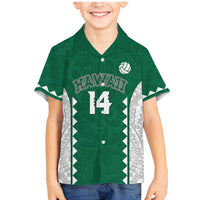 Custom Hawaii Volleyball Family Matching Mermaid Dress and Hawaiian Shirt Hawaiian Kakau Pattern