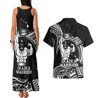 Black Hawaii Ikaika Warrior Couples Matching Tank Maxi Dress and Hawaiian Shirt Hawaiian Power