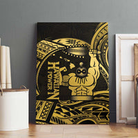Gold Hawaii Ikaika Warrior Canvas Wall Art Hawaiian Power