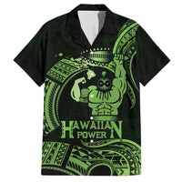 Green Hawaii Ikaika Warrior Family Matching Tank Maxi Dress and Hawaiian Shirt Hawaiian Power