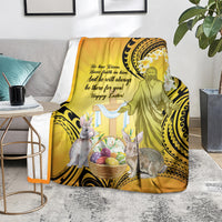 Polynesia Easter Day Blanket He Is Risen Lilium Longiflorum Polynesian Pattern