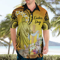 Polynesia Easter Day Hawaiian Shirt He Is Risen Lilium Longiflorum Polynesian Pattern LT14 - Polynesian Pride