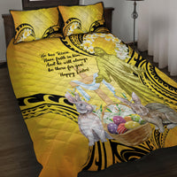 Polynesia Easter Day Quilt Bed Set He Is Risen Lilium Longiflorum Polynesian Pattern