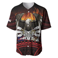 Fautasi Race Day American Samoa Baseball Jersey Bald Eagle Polynesian Tattoo