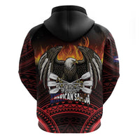 Fautasi Race Day American Samoa Hoodie Bald Eagle Polynesian Tattoo