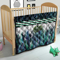 Turquoise Traditional Cloak Aotearoa Quilt Maori Paua Shell Korowai Pattern