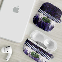 Purple Traditional Cloak Aotearoa AirPods Case Maori Paua Shell Korowai Pattern LT14 - Polynesian Pride