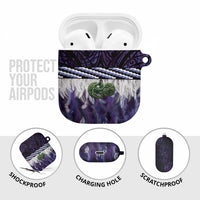 Purple Traditional Cloak Aotearoa AirPods Case Maori Paua Shell Korowai Pattern LT14 - Polynesian Pride