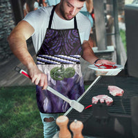 Purple Traditional Cloak Aotearoa Apron Maori Paua Shell Korowai Pattern - Polynesian Pride