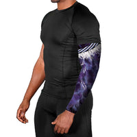 Purple Traditional Cloak Aotearoa Arm Sleeves Maori Paua Shell Korowai Pattern LT14 - Polynesian Pride