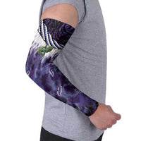 Purple Traditional Cloak Aotearoa Arm Sleeves Maori Paua Shell Korowai Pattern LT14 - Polynesian Pride