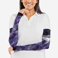 Purple Traditional Cloak Aotearoa Arm Sleeves Maori Paua Shell Korowai Pattern LT14 - Polynesian Pride