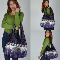 Purple Traditional Cloak Aotearoa Grocery Bag Maori Paua Shell Korowai Pattern LT14 - Polynesian Pride