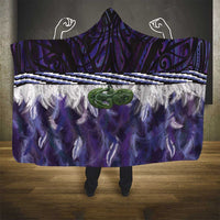 Purple Traditional Cloak Aotearoa Hooded Blanket Maori Paua Shell Korowai Pattern LT14 - Polynesian Pride